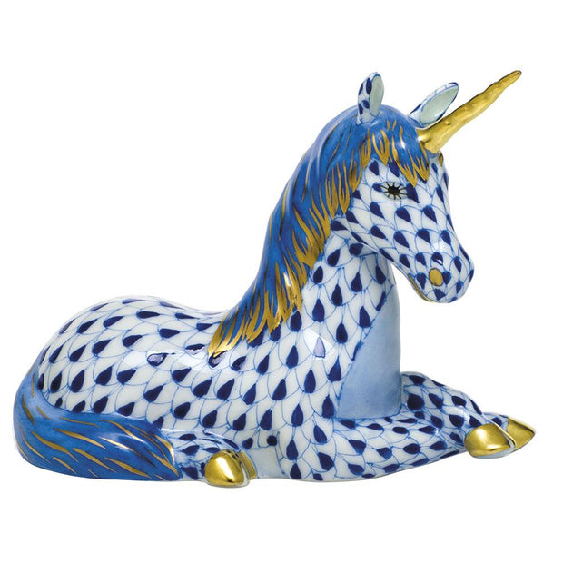 Herend Unicorn Figurines Herend Sapphire 
