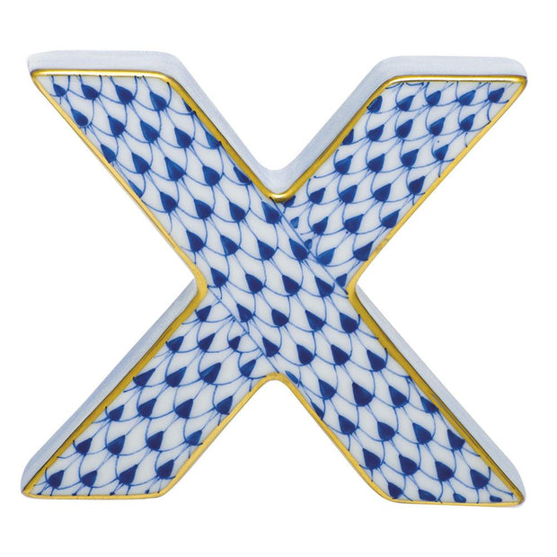 Herend Letter X Figurines Herend Sapphire 