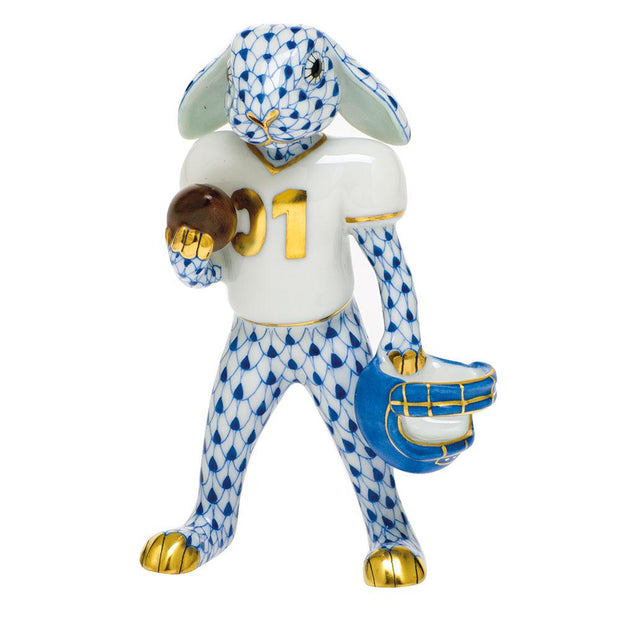 Herend Football Bunny Figurines Herend Sapphire 