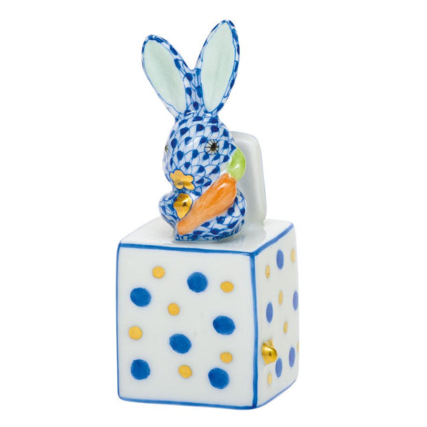 Herend Jack In The Box Bunny Figurines Herend Sapphire 