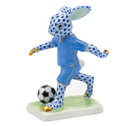 Herend Soccer Bunny Figurines Herend Sapphire 