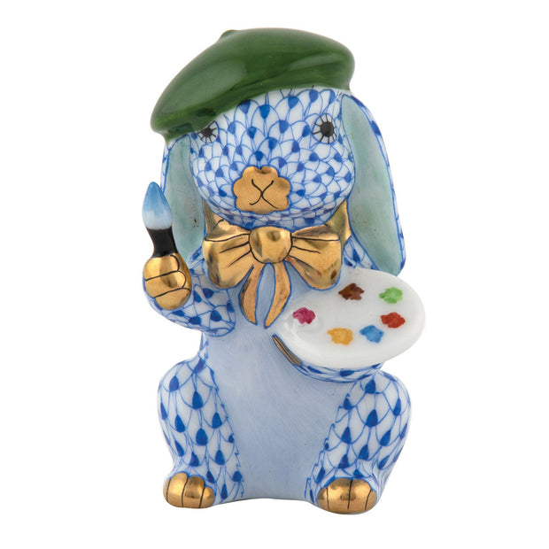 Herend Painter Bunny Figurines Herend Sapphire 
