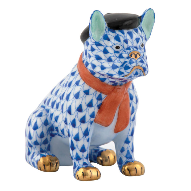 Herend French Frenchie Figurines Herend Sapphire 