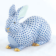Herend Large Lying Bunny Figurines Herend Sapphire 