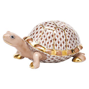 Herend Small Box Turtle Figurines Herend Chocolate 