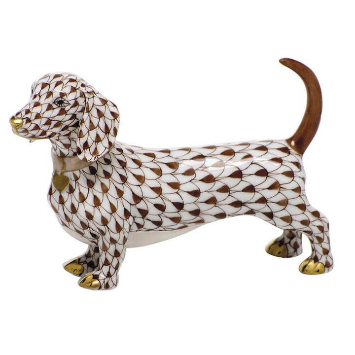 Herend Dachshund Figurines Herend Chocolate 