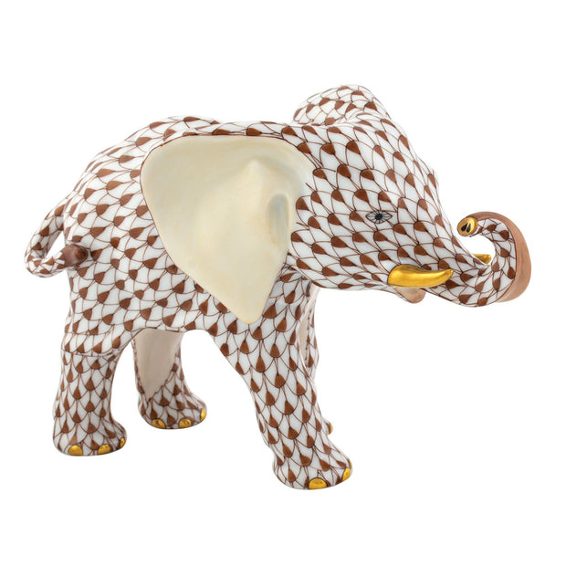 Herend Roaming Elephant Figurines Herend Chocolate 