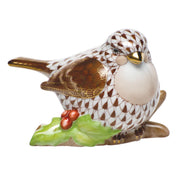 Herend Little Bird On Holly Figurines Herend Chocolate 