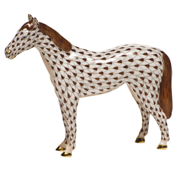 Herend Small Horse Figurines Herend Chocolate 
