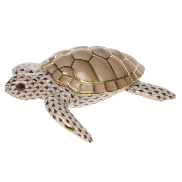 Herend Loggerhead Turtle Figurines Herend Chocolate 
