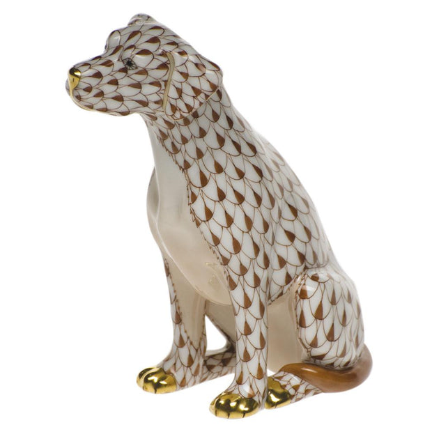 Herend Seated Dog Figurines Herend Chocolate 