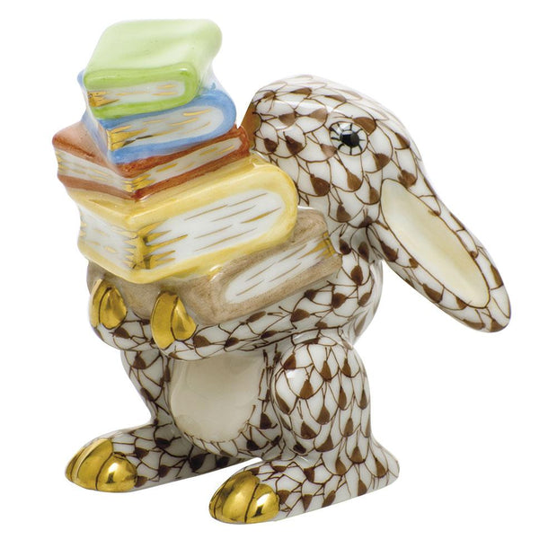 Herend Scholarly Bunny Figurines Herend Chocolate 