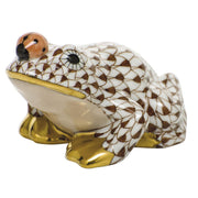 Herend Frog With Ladybug Figurines Herend Chocolate 