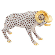 Herend Charging Ram Figurines Herend Chocolate 
