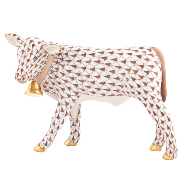Herend Calf With Bell Figurines Herend Chocolate 