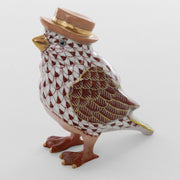 Herend Bird With Hat Figurines Herend Chocolate 