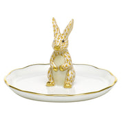Herend Bunny Ring Holder Figurines Herend Butterscotch 
