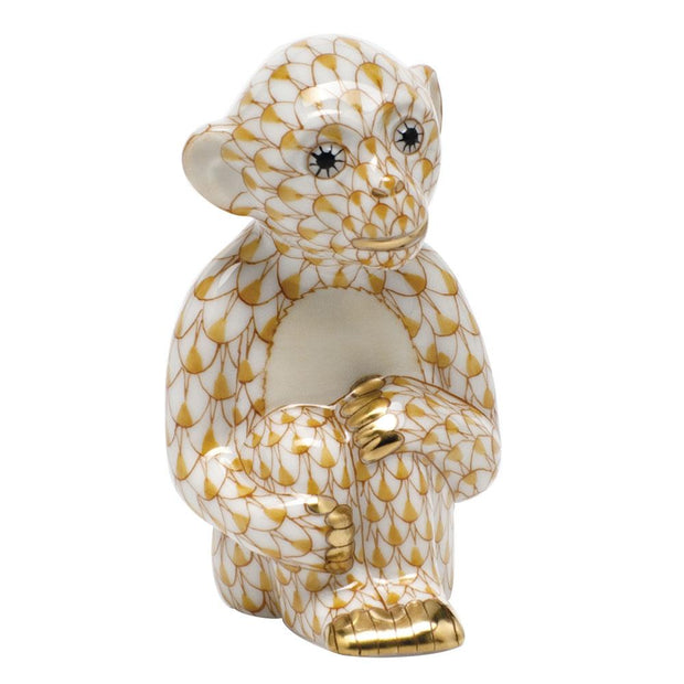 Herend Little Monkey Figurines Herend Butterscotch 