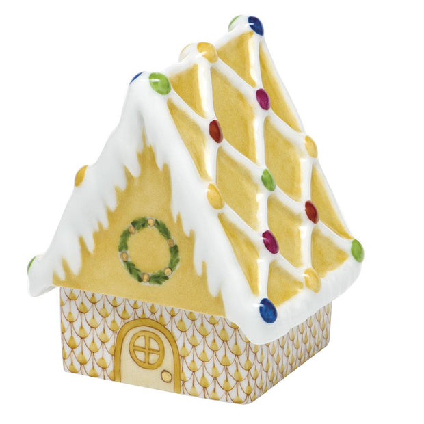Herend Gingerbread House Figurines Herend Butterscotch 