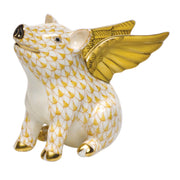 Herend When Pigs Fly Figurines Herend Butterscotch 