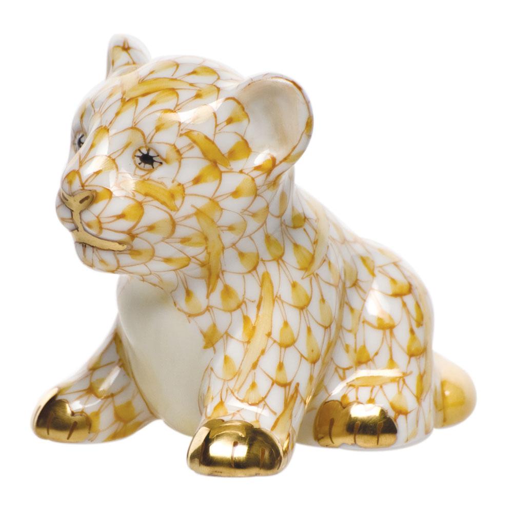 Herend Little Tiger Cub Figurines Herend Butterscotch 