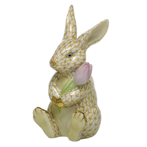 Herend Blossom Bunny Figurines Herend Butterscotch 