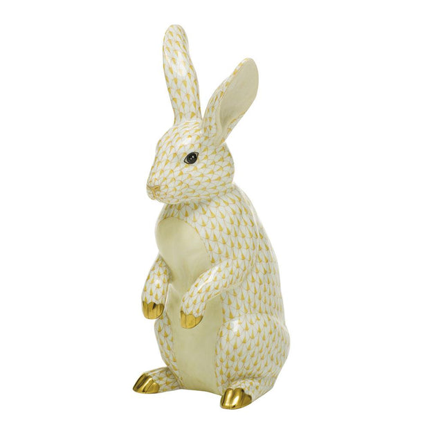 Herend Large Standing Rabbit Figurines Herend Butterscotch 