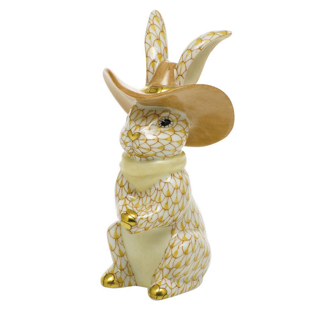 Herend Cowboy Bunny Figurines Herend Butterscotch 
