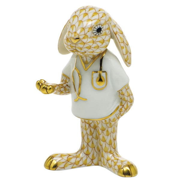 Herend Medical Bunny Figurines Herend Butterscotch 