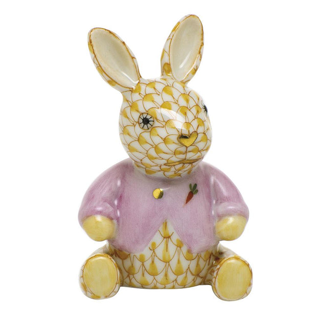 Herend Sweater Bunny Figurines Herend Butterscotch 