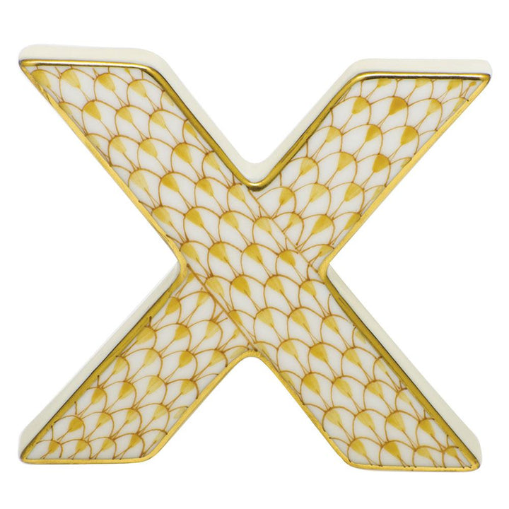 Herend Letter X Figurines Herend Butterscotch 