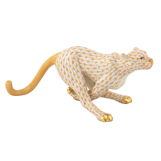 Herend Small Cheetah Figurines Herend Butterscotch 