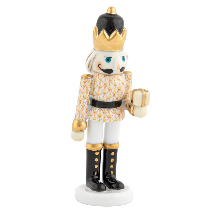 Herend Nutcracker With Gift Figurines Herend Butterscotch 
