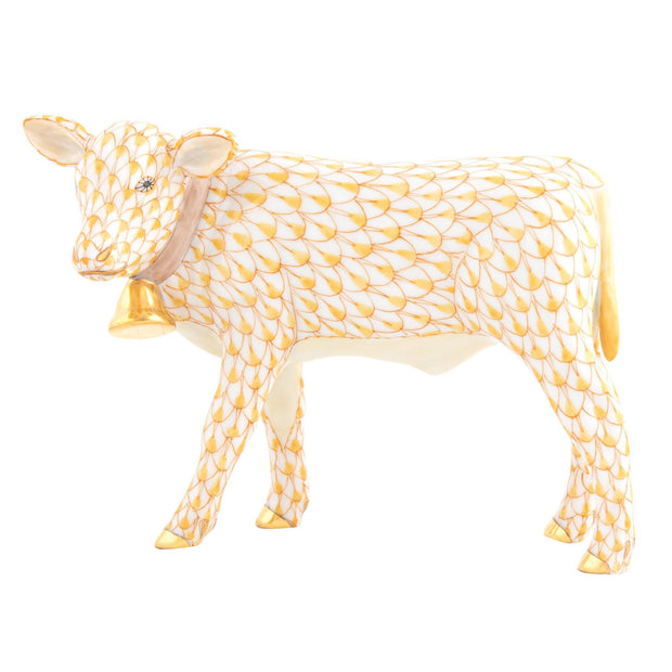Herend Calf With Bell Figurines Herend Butterscotch 