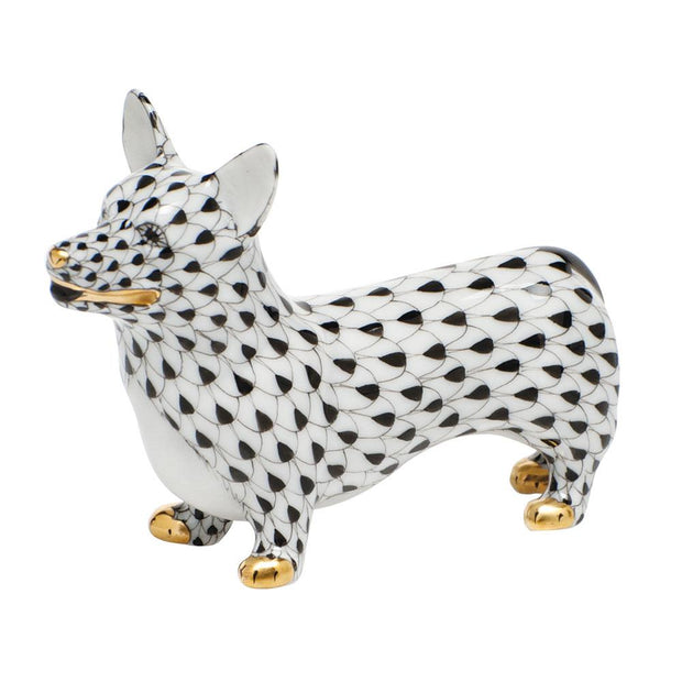 Herend Corgi Figurines Herend Black 