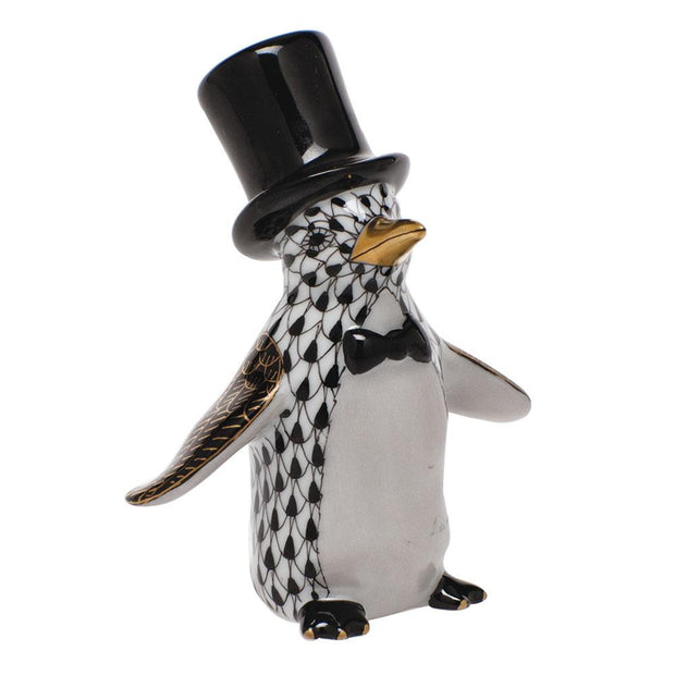 Herend Tuxedo Penguin Figurines Herend Black 