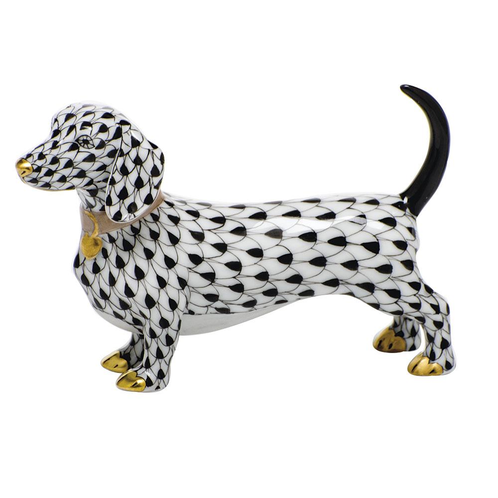 Herend Dachshund Figurines Herend Black 