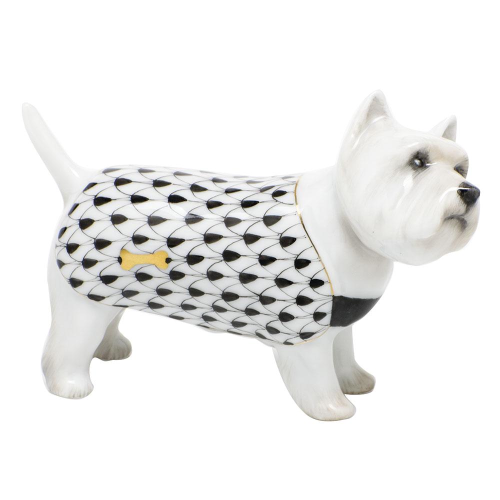 Herend West Highland Terrier Figurines Herend Black 