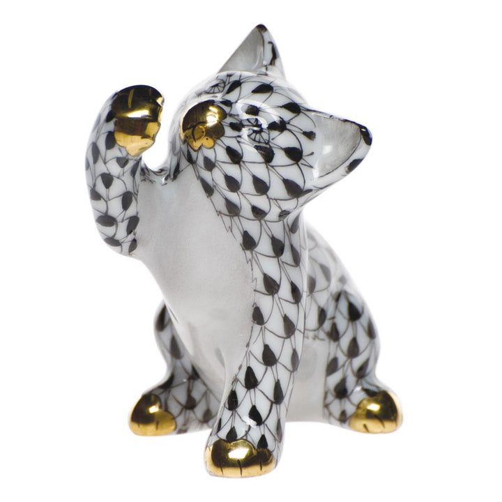 Herend Curious Cat Figurines Herend Black 
