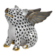 Herend When Pigs Fly Figurines Herend Black 