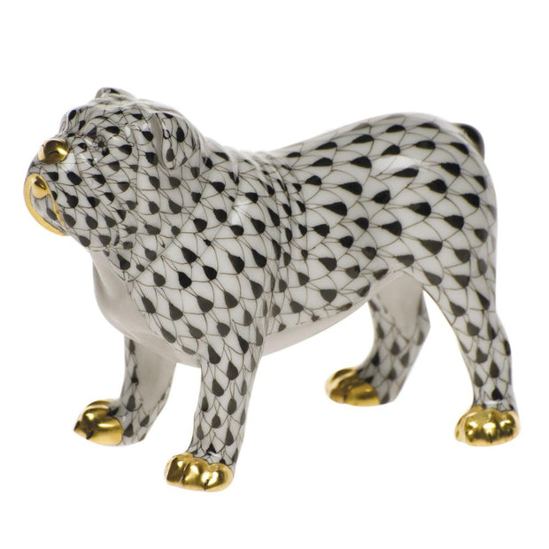 Herend Bulldog Figurines Herend Black 