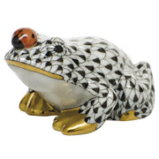 Herend Frog With Ladybug Figurines Herend Black 