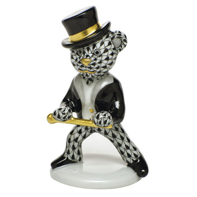 Herend Tap Dance Bear Figurines Herend Black 