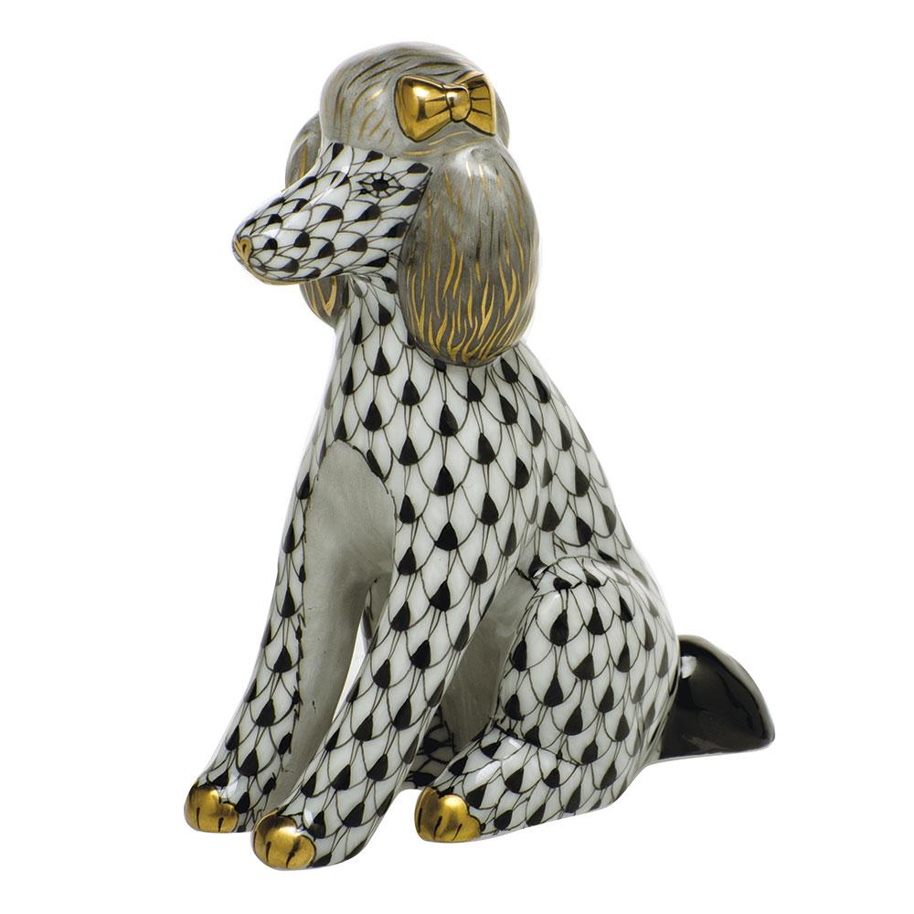Herend Poodle Figurines Herend Black 