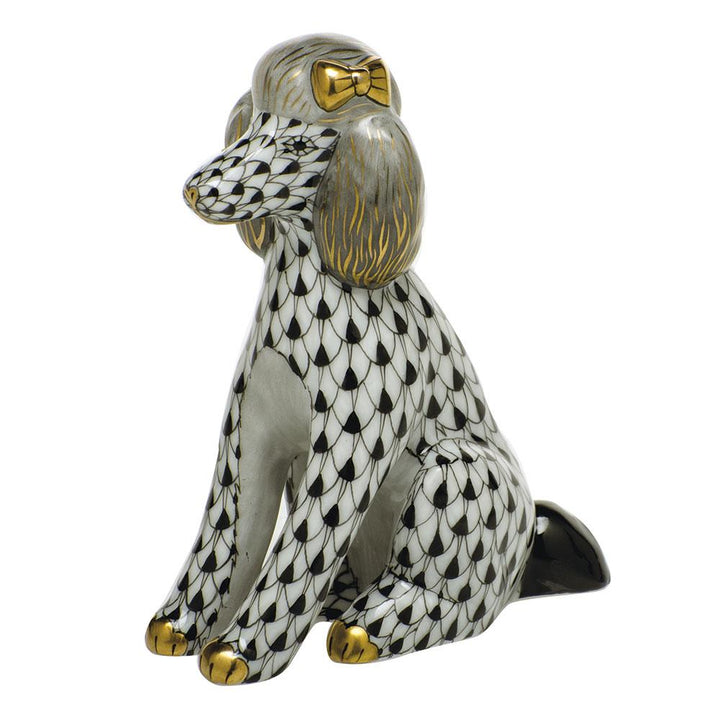 Herend Poodle Figurines Herend Black 