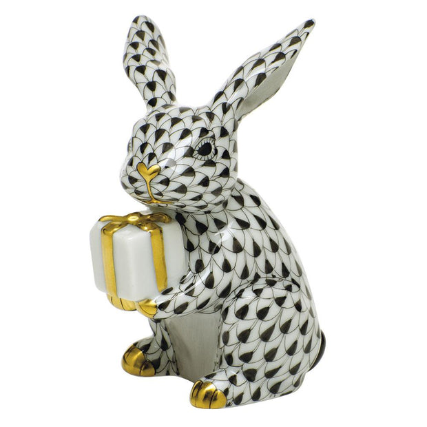 Herend Celebration Bunny Figurines Herend Black 