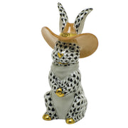 Herend Cowboy Bunny Figurines Herend Black 