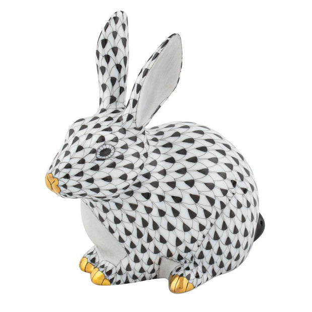 Herend Chubby Bunny Figurines Herend Black 