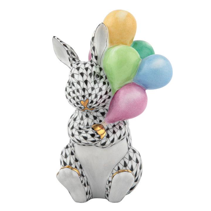 Herend Balloon Bunny Figurines Herend Black 