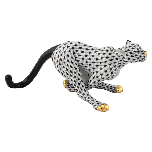 Herend Small Cheetah Figurines Herend Black 